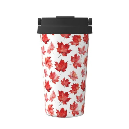 

Hirioo Realistic Maple Leaf for Coffee Travel Mug Insulated Coffee Mug with Lid