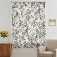 thumbnail image 3 of Vintage Grey Flower Sheer Curtains 72 Inches Long, Farmhouse Botanical Floral Retro Light Filering Curtains, Breathable Simi Curtain Privacy Drapes for Living Room Bedroom Window Treatment, 3 of 9
