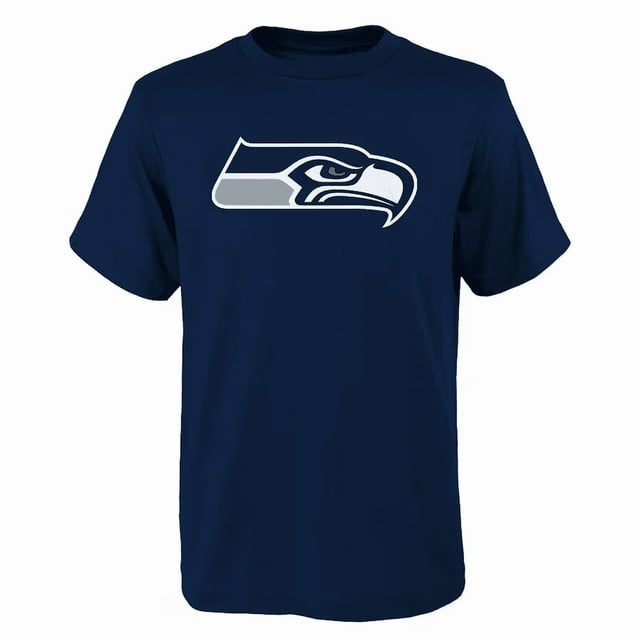T-shirt à Manches Courtes pour Jeunes Seattle Seahawks NFL avec Logo Principal