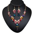 thumbnail image 2 of SmartBy Luxury Women Rhinestone Pendant Chain Necklace Stud Earrings Wedding Jewelry Set, 2 of 8