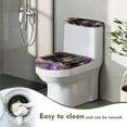thumbnail image 4 of COEQINE Toilet Lid Dust Cover 2 Pcs Set, Machine Washable Stretchable Easy to Clean Toilet Lid Covers for Bathroom Decor, Dachshund Dog Violet Marble, 4 of 7
