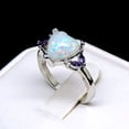 thumbnail image 3 of Milana Statement Ring Purple Cz Heart Fire Opal for Women Ginger Lyne Collection, 3 of 6