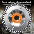 thumbnail image 5 of 4 Inch Angle Grinder Disc 22 Tooth Chain Saw Wood Carving Cutting Disc Steel, 5 of 5