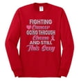 thumbnail image 2 of Wild Bobby, Fighting Cancer And Still Sexy, Breast Cancer Awareness, Men Long Sleeve Shirt, Red, Small, 2 of 5