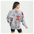 thumbnail image 2 of Women's Gameday Couture Gray Illinois Fighting Illini Always on Repeat Fleece Sweatshirt, 2 of 6