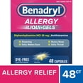 thumbnail image 4 of Benadryl Liqui-Gels Antihistamine Allergy Medicine, Dye Free, 48 Count, 4 of 12