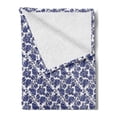 thumbnail image 2 of Floral Soft Flannel Fleece Blanket, Abstract Rose Flower Branch with Leaves Garden Art Vintage Deco Illustration, Cozy Plush for Indoor and Outdoor Use, 50" x 60", Violet Blue White, by Ambesonne, 2 of 5