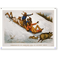 thumbnail image 2 of Historic Framed Print, Tobogganing on darktown hill,. an untimely move: clar de track."", 17-7/8" x 21-7/8", 2 of 9