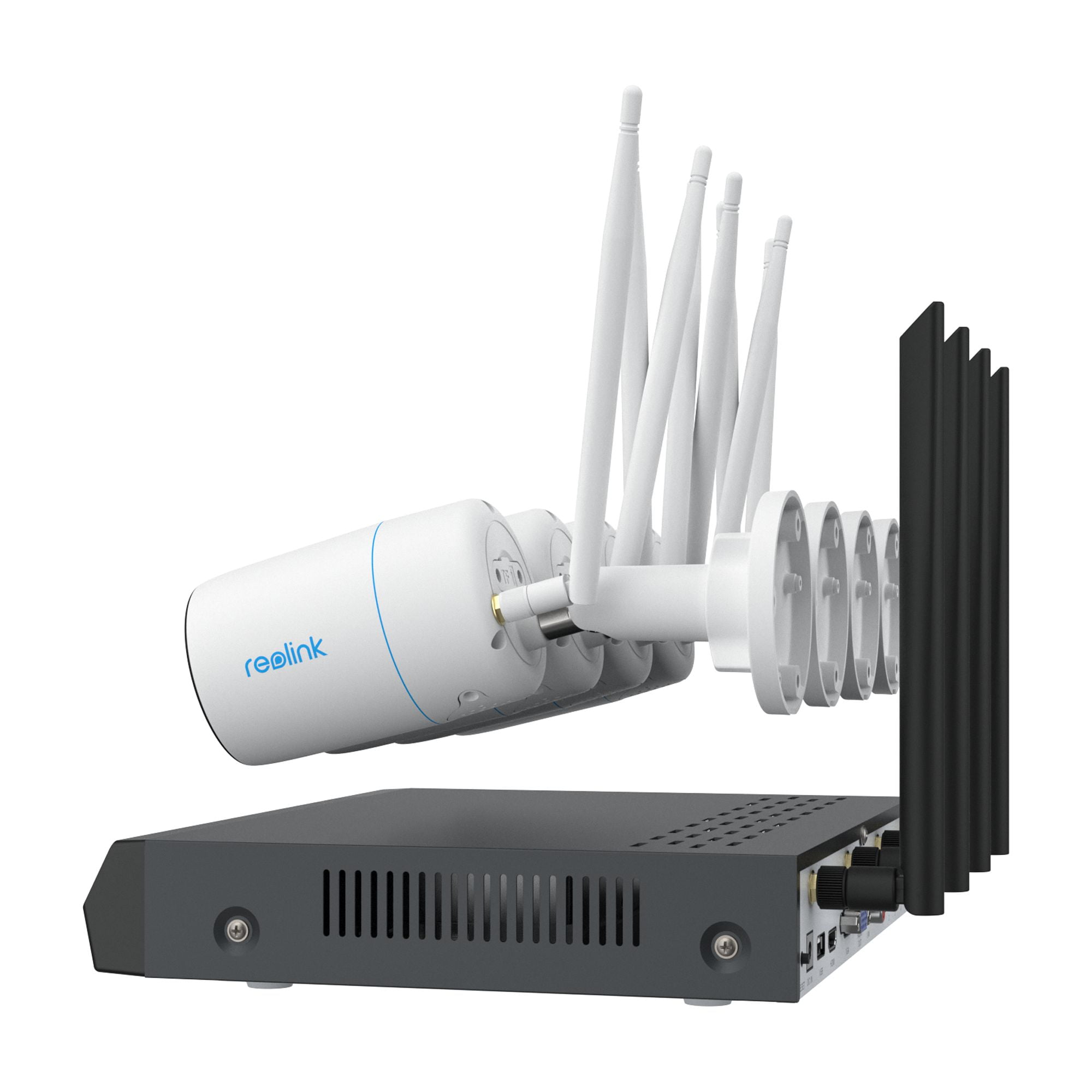 Reolink 12 Channel All-Powerful 4K WIFI Security Camera System,4 pcs WIFI 8MP Camera, 12CH NVR, Two-way Audio