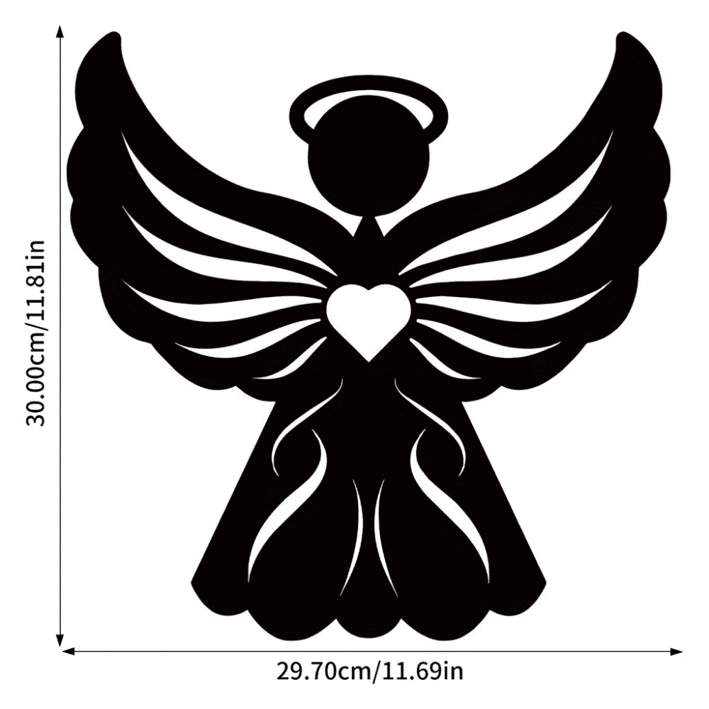 Gothic Angel Iron Wall Art Vintage Sculpture Living Room Bedroom Halloween Gift