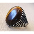thumbnail image 4 of Tiger Eye Mans Ring, Natural Tiger Eye Ring, Birthstone Ring, Silver Jewelry, 925 Silver Ring, Birthday Gift, Heavy Mens Ring, Arabic Design, Ottoman Style Ring, Christmas, Turkey Mens Signet Ring, 4 of 6