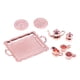 thumbnail image 2 of Juego de té en miniatura para casa de muñecas de 8 piezas, accesorios para casa de muñecas, modelo de juego para niños a escala 1/12 oro rosa, 2 of 9