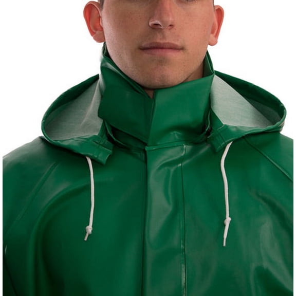Tingley Rain Hood,Green,Snaps,Polyester/PVC H41108