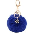 thumbnail image 1 of Naierhg Snowflake Fluffy Pompom Ball Key Chain Ring Holder Car Bag Ornament Keychain, 1 of 8