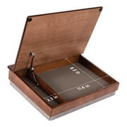 LapGear Schoolhouse Wood Lap Desk with Storage, Java Basswood