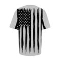 thumbnail image 4 of GaThRRgYP Plus Size Tops for Women,Summer Shirts for Women Short Sleeve,Women's Summer Casual Crewneck Short Sleeve T-Shirts Flag Print Fit Basic Tops Tees Blouses Gray L, 4 of 6