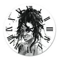 thumbnail image 2 of Designart 'Monochrome Portrait Of African American Woman Ii' Modern Wall Clock, 2 of 5