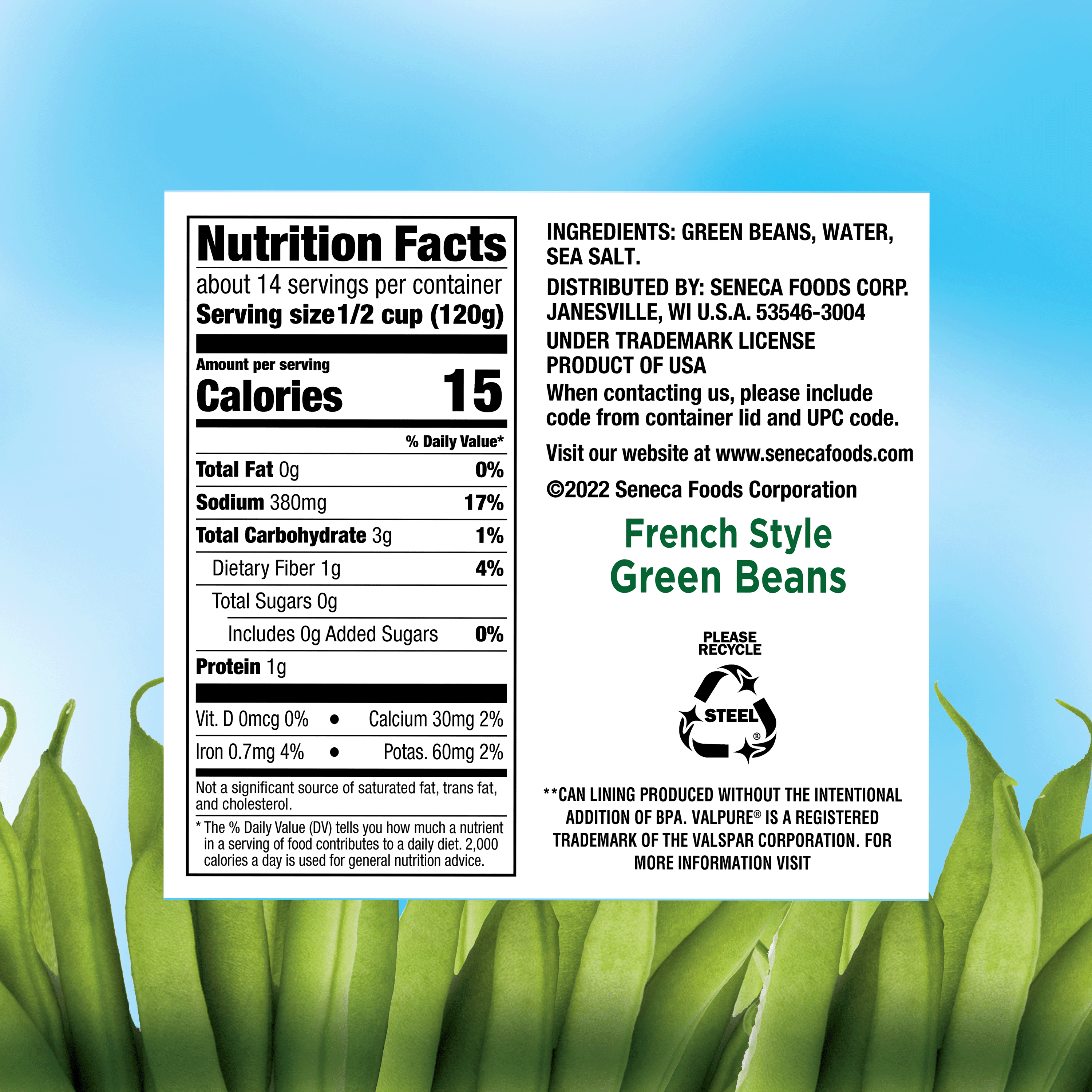 (6 pack) (4 Cans) Libby's French Style Green Beans, Canned Vegetables, 14.5 oz