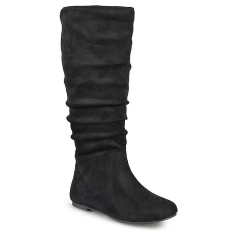 Brinley Co. Wide Calf Slouch Microsuede Boots (Women's)