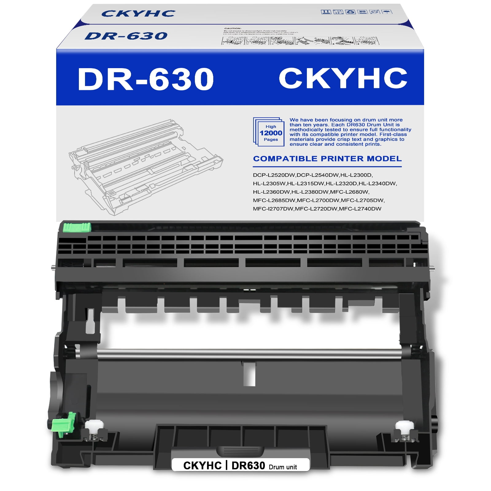 Replacement Drum Unit for Brother DR630 Compatible with Multiple