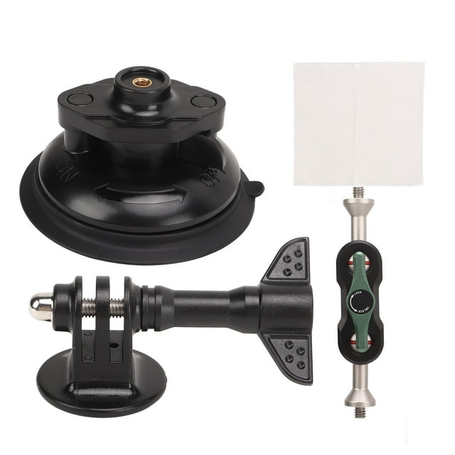 Soporte de ventosa para parabrisas de coche con rosca de 1/4 de pulgada para cámaras de acción Hero 11, 10 y 9 para Insta360