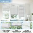 thumbnail image 6 of Keego Custom Size Zebra Shades for Windows Privacy Cordless Windows Shades for Home Office, Gray, 47"W x 60"H, 6 of 9