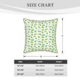 thumbnail image 4 of Fotbe Frogs Jumping Pattern Velvet Decorative Throw Pillow Covers with Elegant Piping, Soft Plush Cushion Cover for Sofa, Bed, Car, Office-18"x18", 4 of 8