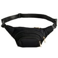 Black Extra Large Fanny Pack, Plus Size Crossbody Bag with Adjustable