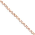thumbnail image 1 of 14K Yellow Gold necklace Pearl Freshwater Near Round Pink 18 in 4.5 mm, 1 of 3