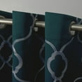 thumbnail image 2 of Exclusive Home Belmont Woven Blackout Grommet Top Curtain Panel Pair, Sapphire Teal, 52x84, 2 of 6