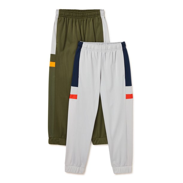 Athletic Works Boys Tricot Pants, 2Pack, Sizes 418 & Husky