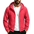 thumbnail image 5 of Danhjin Men's Sun Protection Jackets Hooded Long Sleeve Outerwear Fishing Hiking Lightweight Full Zipper Jackets, 5 of 8