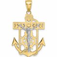 thumbnail image 1 of 10K Two-Tone Mariner\\'s Crucifix Pendant (39 X 22) Made In Peru -Jewelry By Sweet Pea, 1 of 5