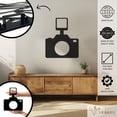 thumbnail image 2 of Violaura Camera Silhouette Metal Wall Art - Easy to Install Hanging Perfect for Home, Living Room Decor (60.0" x 48.0"), 2 of 8
