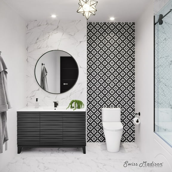 Cascade 48" Bathroom Vanity in Black