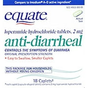 Equate Anti-Diarrheal Micro Tablets, 2 mg, 18 Count