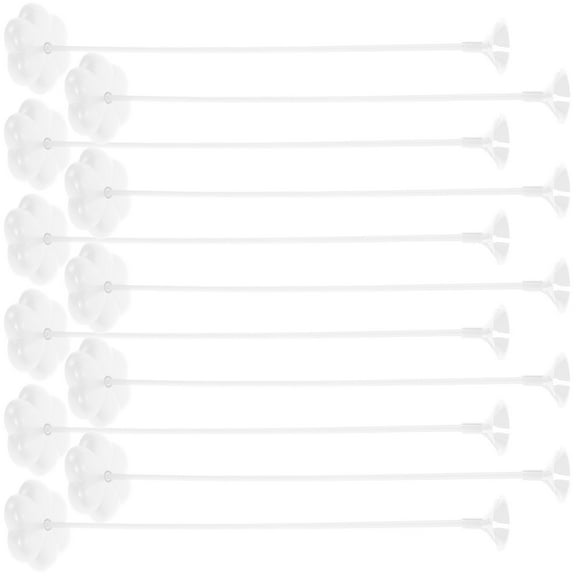 MLINS 50 Count White Plastic Balloon Support Sticks Durable Easy Use Decoration Accessories