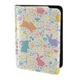 thumbnail image 2 of Pofeuu Flower Color Rabbit Print Travel Document Organizer Passport Holder Men Women for Family (6.5 in x 4.5 in),Wallet Holder Credit Card Clutch Bag Case, 2 of 5