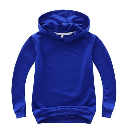 

Toddlers Kids Baby Boys Girls Hooded Solid Thick Coat Sweatshirt Pullover