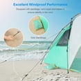 thumbnail image 5 of WolfWise 6-7 Person Easy Up Beach Tent UPF 50+ Portable Instant Sun Shelter Canopy Umbrella with Extended Zippered Porch, Mint Green, 5 of 7