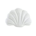 thumbnail image 1 of ¡Oferta Tainini! Cojín decorativo con forma de concha, inserto 3D, cojín playero de terciopelo suave, decoración oceánica, cojines para sofá cama (blancos), 1 of 6