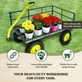 thumbnail image 4 of Yard Tuff Jumbo Wagon Steel Mesh Deck Utility Outdoor Yard Cart, 34 x 52 Inch, 4 of 12
