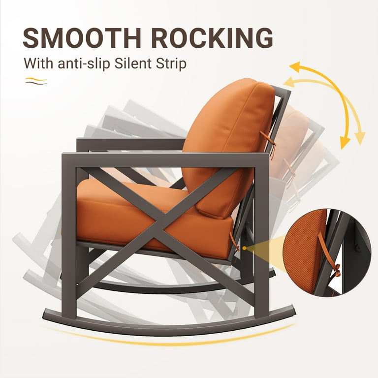 ꙳★*゜♻️ PATIO ꙳★*゜ ECOPATIO Rocking Chair Bistro Set,3 Piece Outdoor Patio