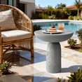 thumbnail image 4 of SHYFOY Fiberglass Mushroom-Shaped Accent Table, 18.5" Tall Modern Textured Side Table for Living Room, Bedroom, or Patio, 4 of 10