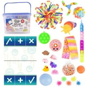 Giggle Zone 24 Piece Fidget Box, Novelty Toys with Storage Container-Series 2 - Children Ages 3+