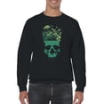 thumbnail image 2 of Floral Skull Crown Artwork Men's Sweatshirt, 2 of 3