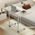 thumbnail image 6 of Height Adjustable Folding Table with Wheels & Storage Shelf for Bedroom, Living Room, Outdoor, Office & Study, 6 of 14