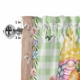 thumbnail image 2 of Valances for Windows Happy Easter Eggs Butterfly Rod Pocket Short Curtain for Bathroom Living Room Bedroom Green White Plaid 1 Panel 54x18in, 2 of 9