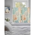 thumbnail image 4 of Kitchen Curtains 54 Inches length, Coastal Turquoise Window Treatment Curtain Drapes, Ocean Coral Starfish Shell Modern Sea Decorative Window Curtains for Bedroom Cafe, 52"x54", 2 Panels, 4 of 7