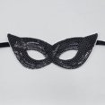 thumbnail image 2 of Womens Mardi Gras Sequin Mask Costume Shining Fleur De Lis Lace-Up Mask Masquerade Venetian Carnival Mask for Party Decorations 1 PC Black One Size, 2 of 4